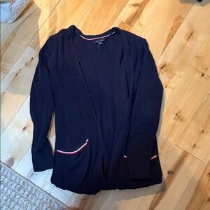 Tommy Hilfiger Black Cardigan with Red Trim